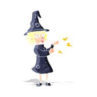 Cartoon Witch Casting Spell N4