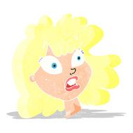 cartoon shocked female face