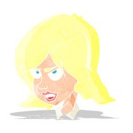 cartoon annoyed woman N11