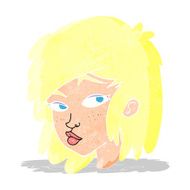cartoon curious woman N6