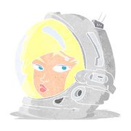 cartoon female astronaut N3