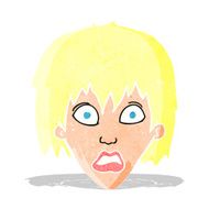 cartoon frightened woman N3
