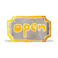 Cartoon Open Sign N2