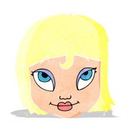 Cartoon Woman Smiling N2