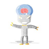 Funny Cartoon Robot N6