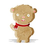 cartoon teddy bear wearing scarf N3