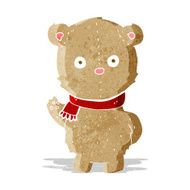 cartoon teddy bear wearing scarf N4