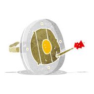 cartoon shield with arrow