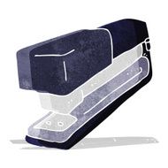 cartoon office stapler