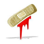 cartoon bloody plaster
