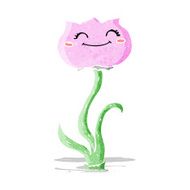 cartoon flower N117