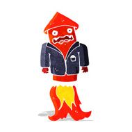 cartoon firework in business suit