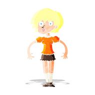 cartoon suprised woman