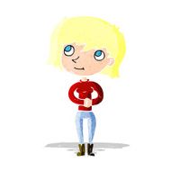 cartoon friendly woman N3
