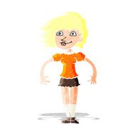 cartoon happy woman N22