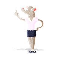 cartoon werewolf woman with idea