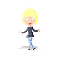 cartoon suprised woman N3