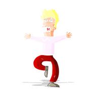 cartoon terrified man N48