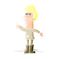 cartoon nervous man N20