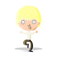 cartoon excited boy N14