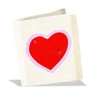 cartoon love heart card