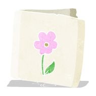 cartoon flower greeting card