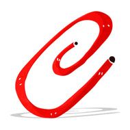 cartoon red paperclip