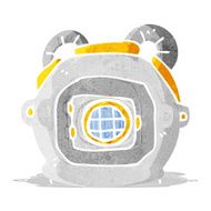 cartoon old deep sea diver helmet