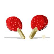 cartoon table tennis bats