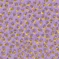 Vector seamless pattern with bees