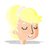 cartoon pretty female face N7