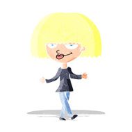 cartoon smug looking woman
