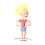 cartoon woman with hands on hips N7