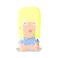 cartoon girl with folded arms