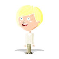 cartoon happy surprised boy