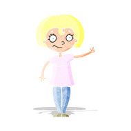 cartoon happy woman pointing N5