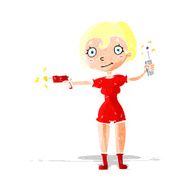 cartoon future space girl