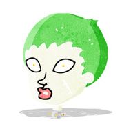 cartoon female zombie head