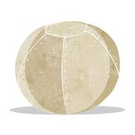 cartoon old stitched football