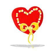 stitched heart cartoon