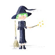 Cartoon Witch Casting Spell N5