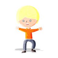 cartoon boy panicking