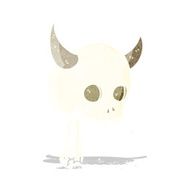 cartoon spooky skull N21