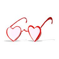 cartoon heart glasses