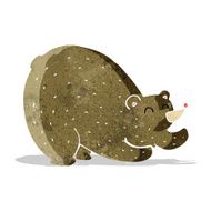 cartoon stretching bear