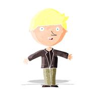 cartoon man in casual jacket