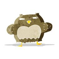 cartoon suspicious owl