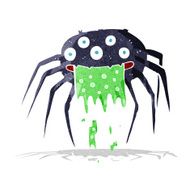 cartoon gross halloween spider