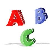 cartoon ABC letters N2