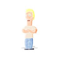 cartoon annoyed man with folded arms N2